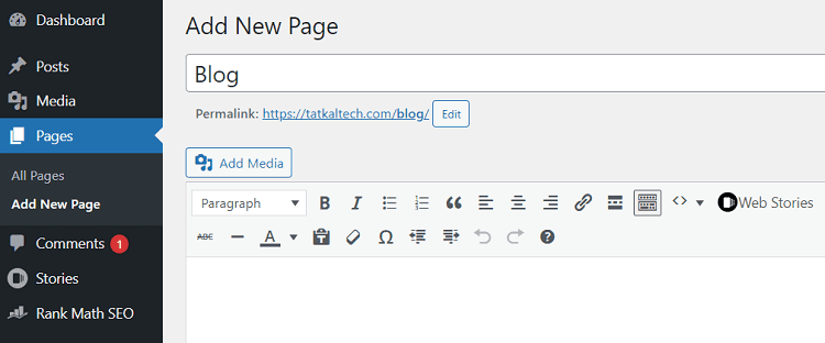 Create new static pages