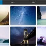 Tabbed image gallery using HTML and CSS