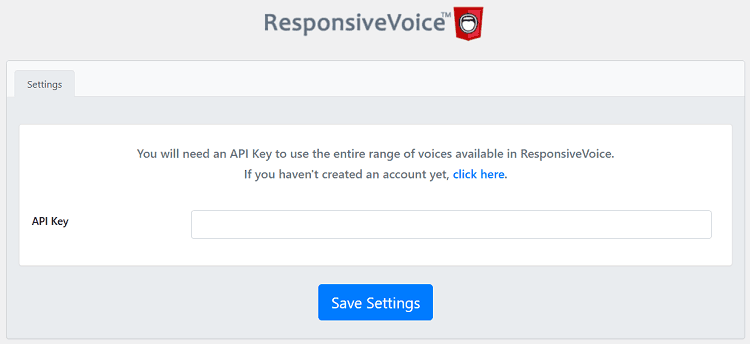 ResponsiveVoices API key